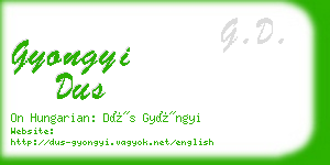 gyongyi dus business card